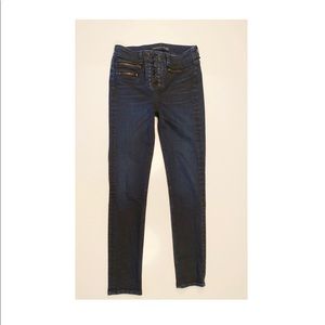 Veronica Beard dark wash lace-up jeans size 26